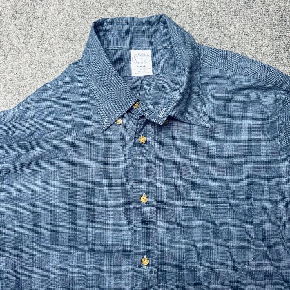 Brooks Brothers Regent Long Sleeve Button Blue Shirt XL Original Polo